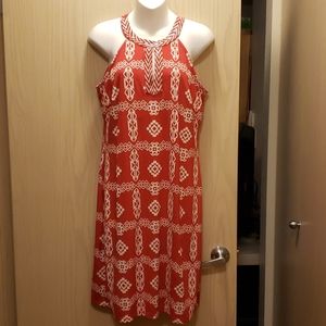 INC Red & White Sleeveless Dress‎